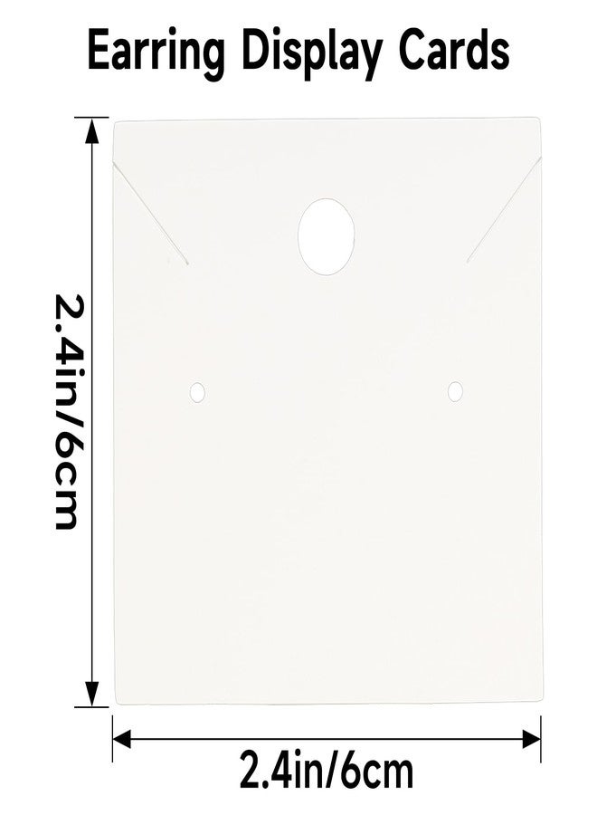 Festiko® 100 Pcs White Earring Display Cards (2.4 Inch) | Square Kraft Jewellery Holder Cards for Earrings & Necklaces | Jewellery Display for Handmade, Small Business, Craft Fair & Retail Use - Image 2